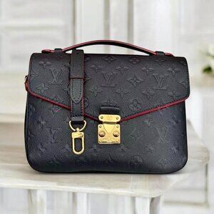 LOUIS VUITTON Metis Crossbody Pochette Monogram Empreinte Leather Marine Rouge